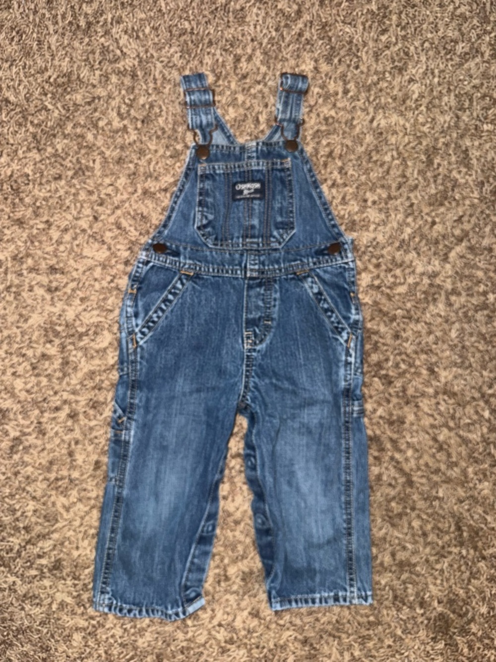 OshKosh B'gosh Light and Medium Blue Denim Baby Overalls